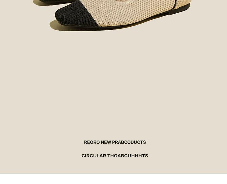 Color Block Fabric Flats Product Image