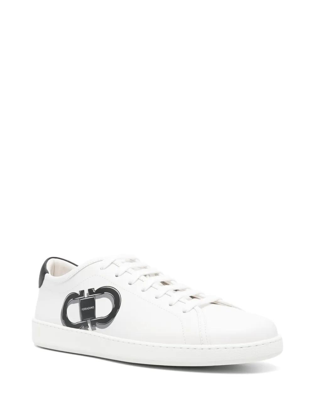 FERRAGAMO Gancini-motif Sneakers In White Product Image