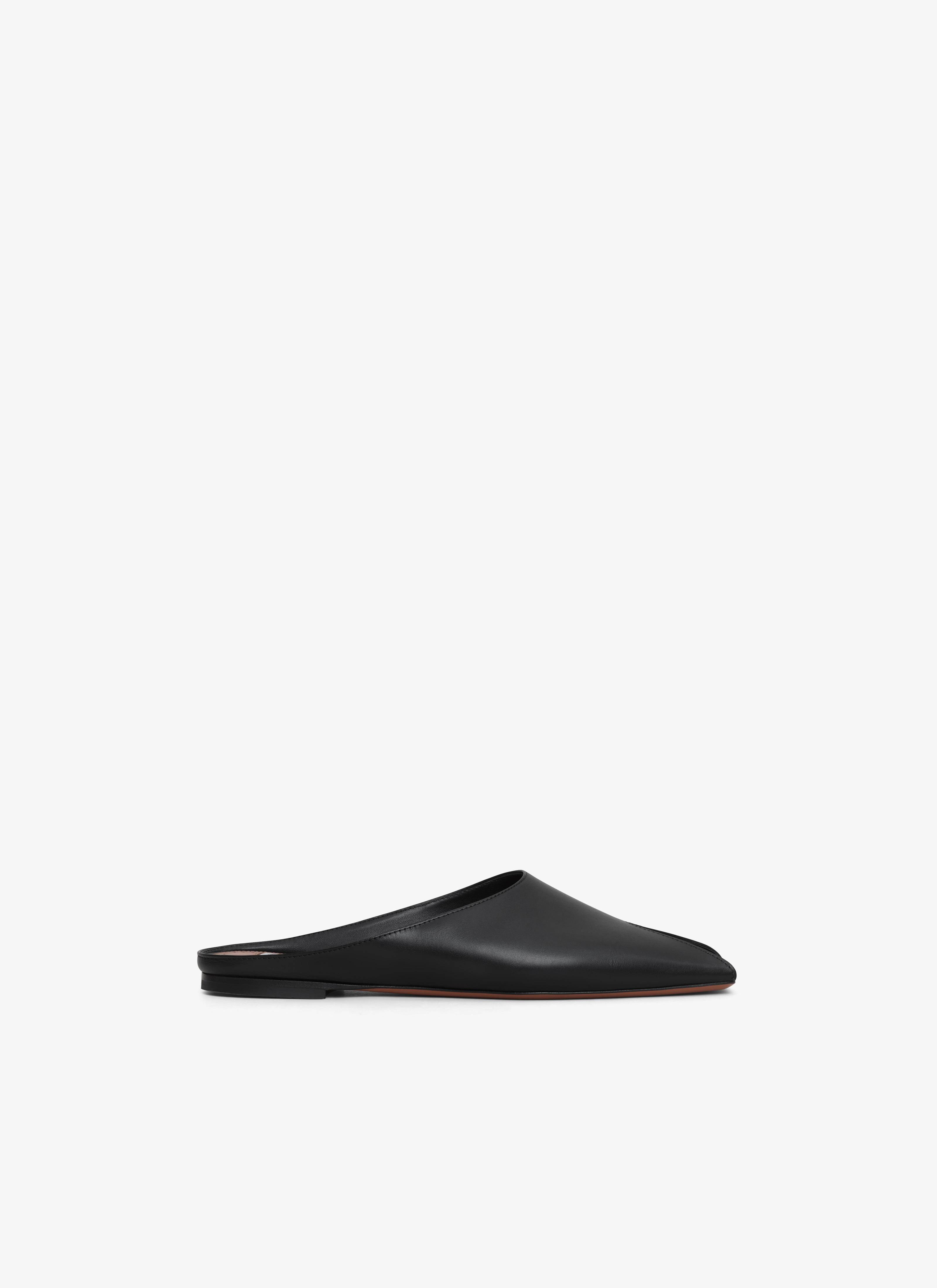 OFF-WHITE SPIKE FLAT MULES IN CALFSKIN Product Image