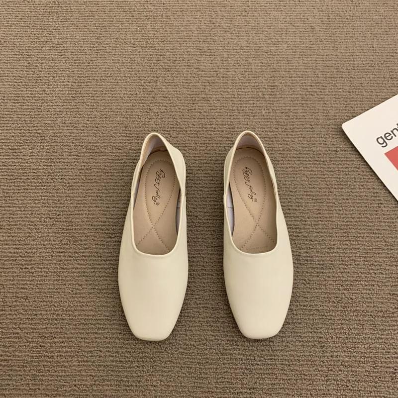 Faux Leather Plain Slip-Ons Product Image