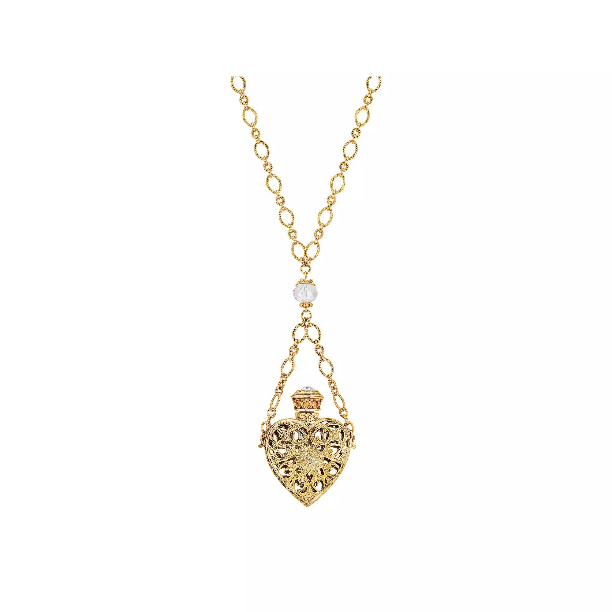 Sunkissed Sterling Cubic Zirconia Daisy Necklace, Women's, Gold Tone Product Image
