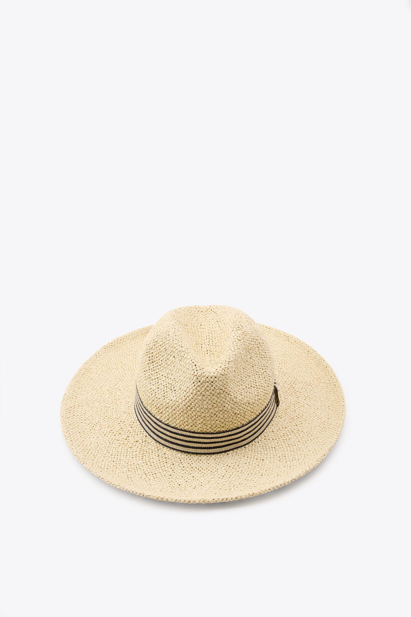STRIPED BAND WOVEN HAT Product Image