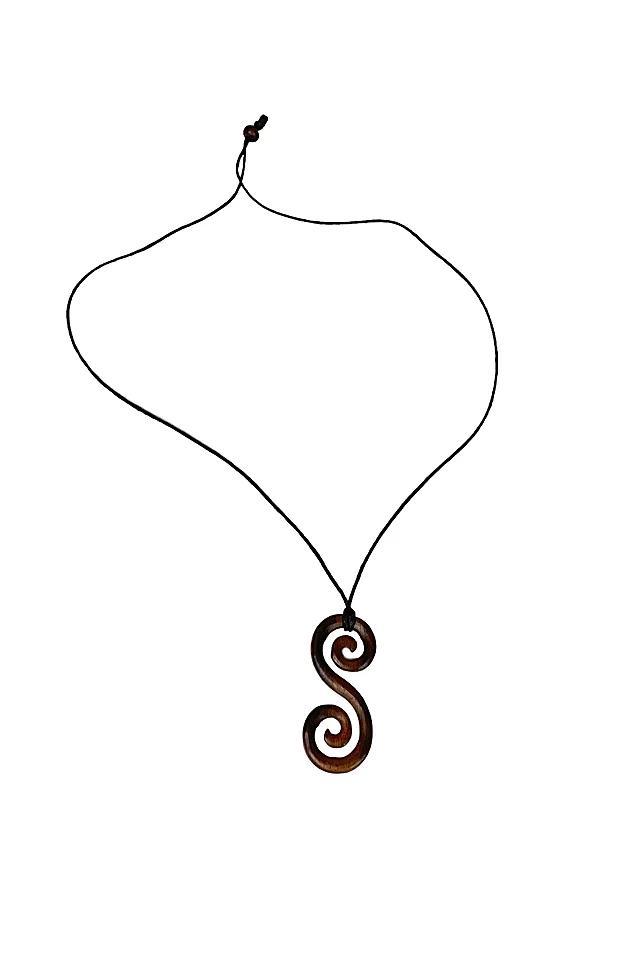 Vintage Carved Wood Necklace Selected By Ankh By Racquel Vintage Product Image