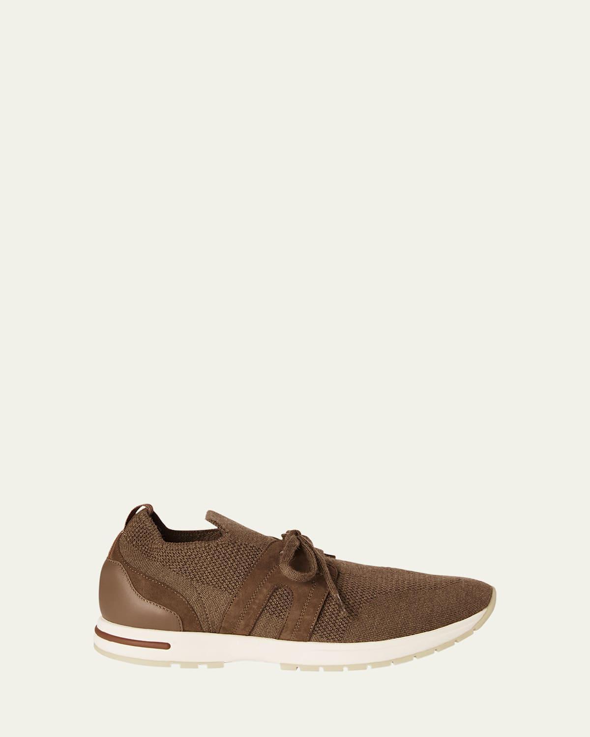 Knit Lace-Up Runner Sneakers Product Image