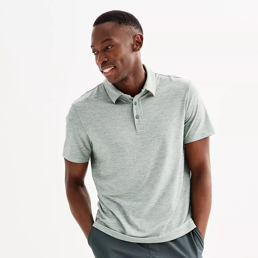 Men's FLX Luxury Soft Wander Polo, Size: XXL, Green Grey Product Image