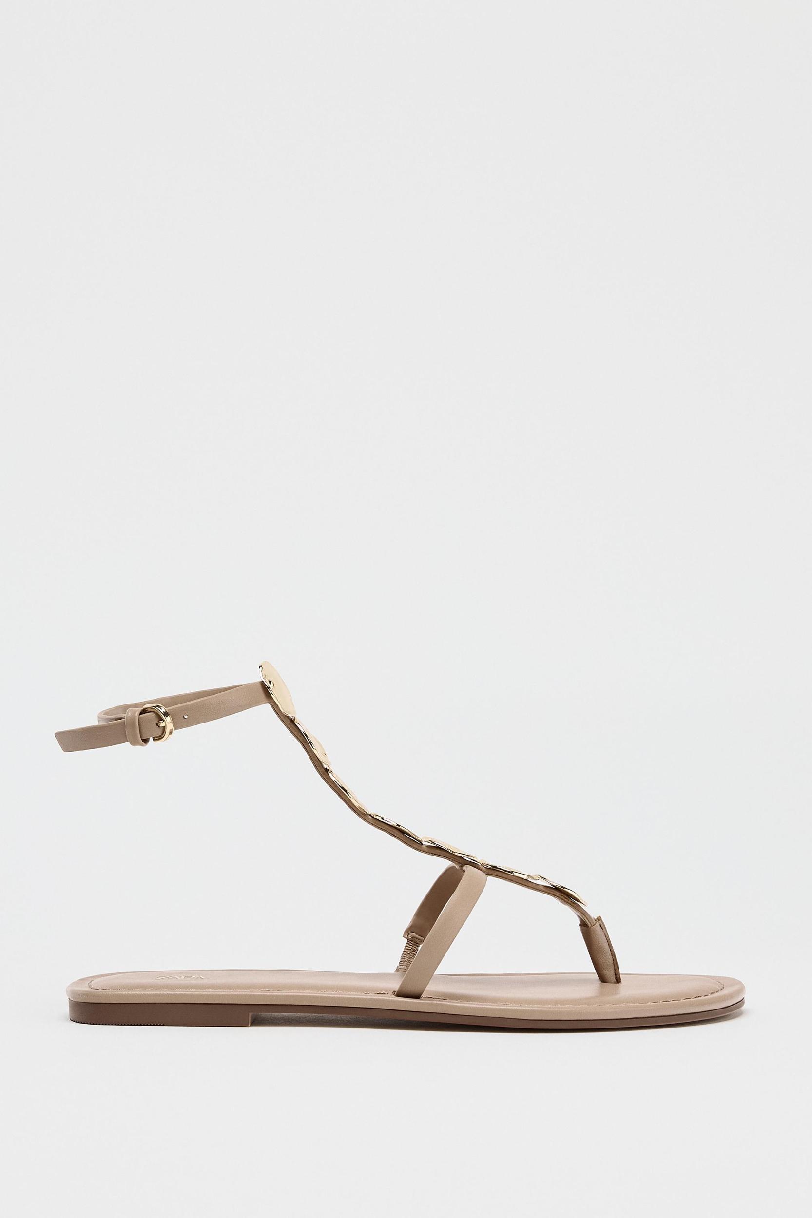 BEADED FLAT SANDALS Product Image