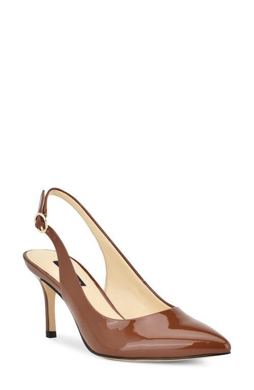 Nine West Menora Women's Sling Back Pumps, Size: 8.5, Ivory Patent Product Image