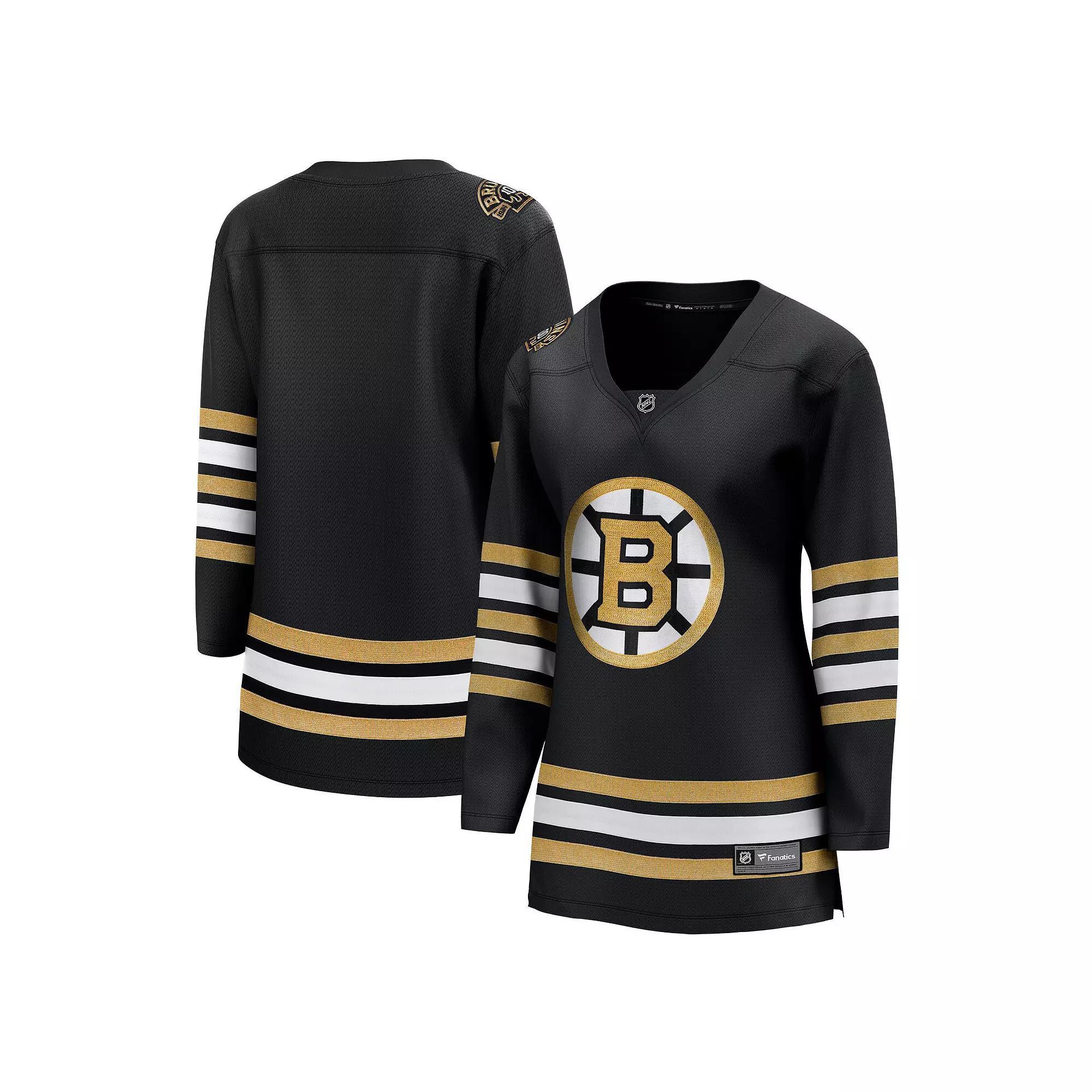 Women's Fanatics Branded  Black Boston Bruins 100th Anniversary Premier Breakaway Jersey, Size: Medium Product Image