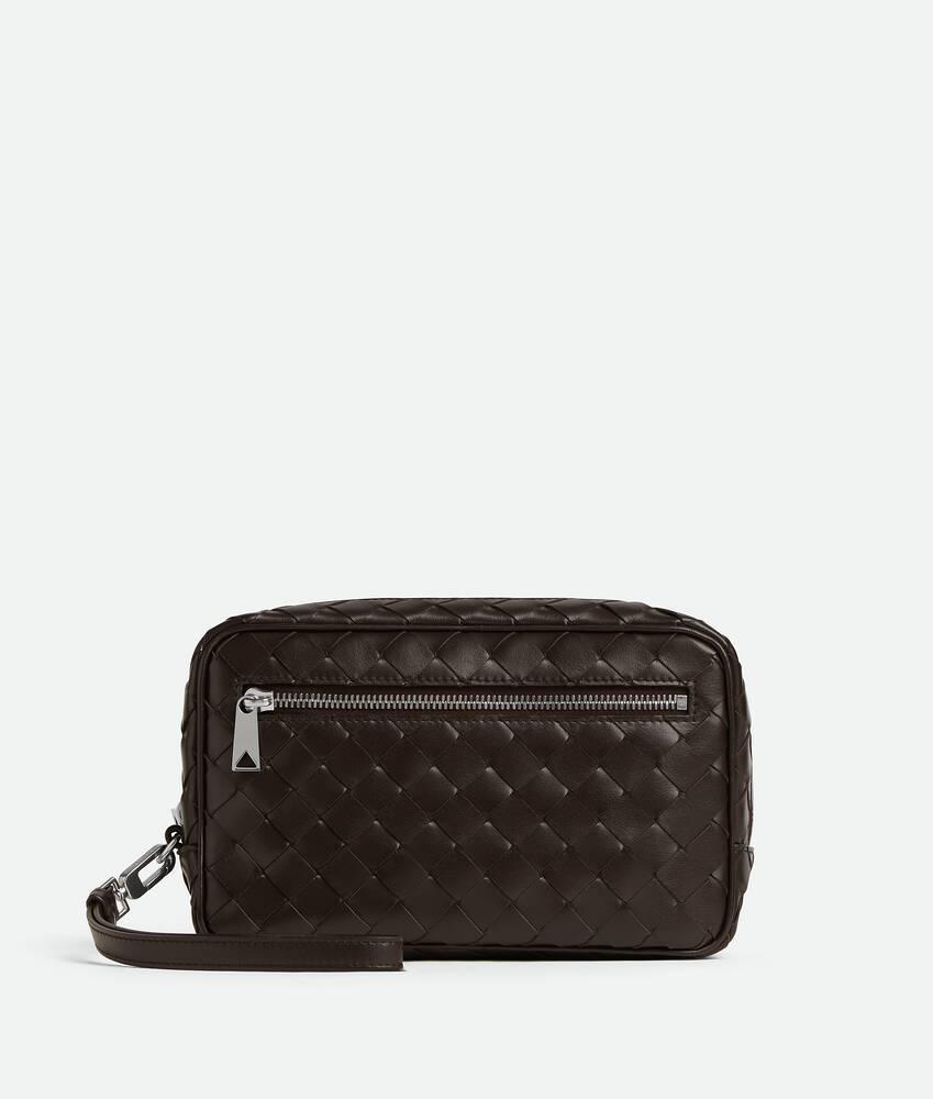 Men's Intrecciato Small Pouch With Wristlet in Fondant Product Image