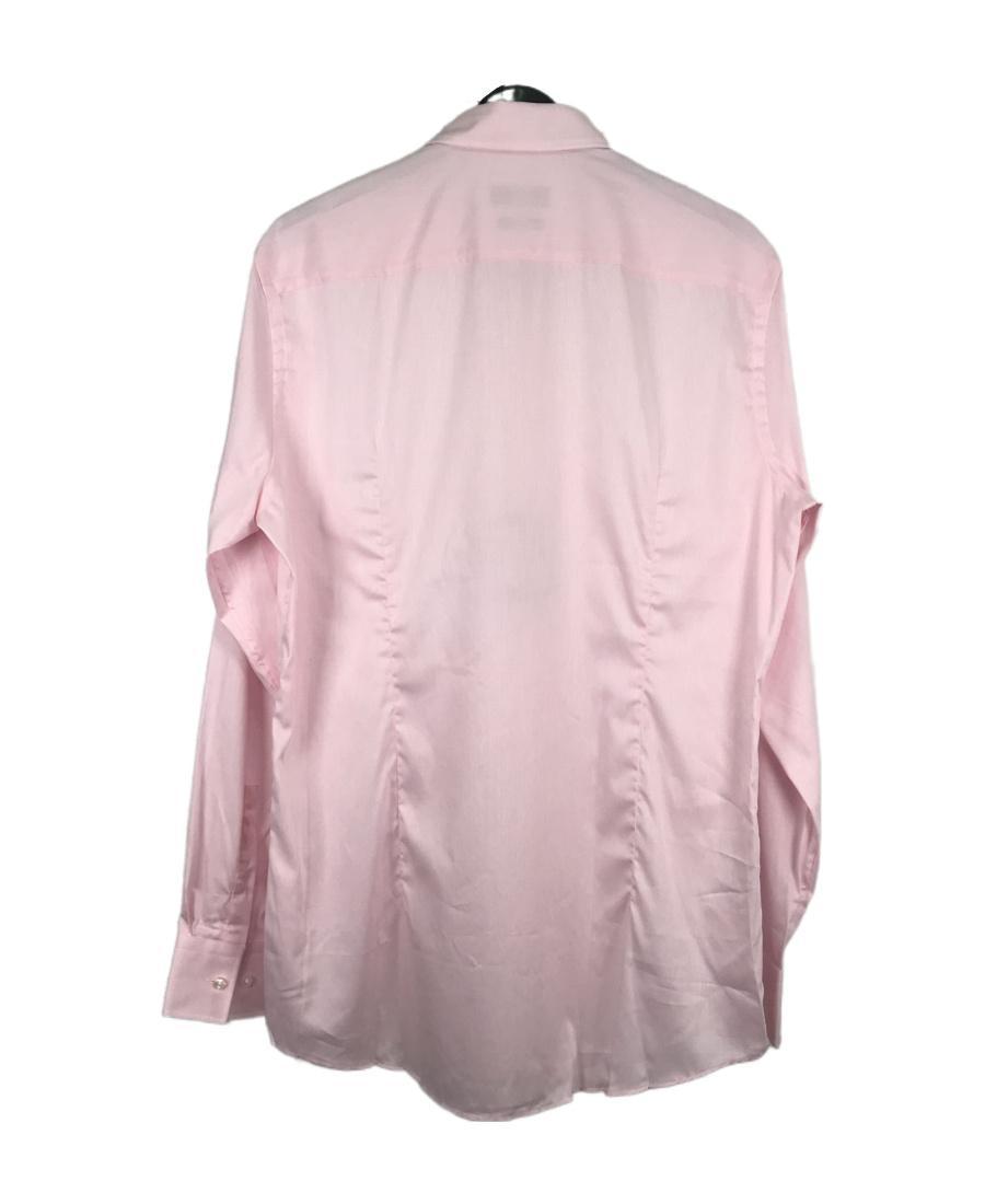 HUGO BOSS Long-sleeved Lapel Shirt In Pink Product Image