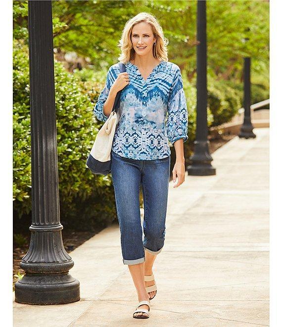 Westbound Petite Size the HIGH RISE fit Crop Pull-On Jeans Product Image
