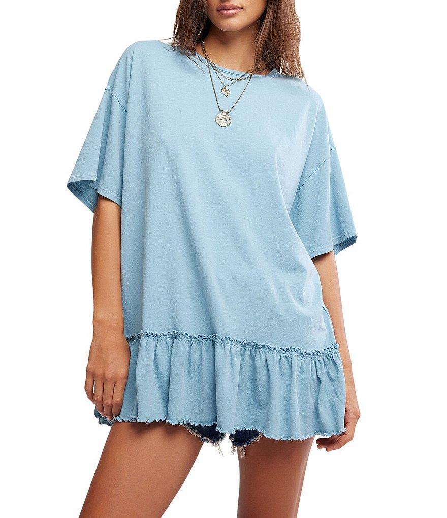 Free People We The Free Why Yes Tee Crew Neck Short Sleeve Oversized Tee Product Image