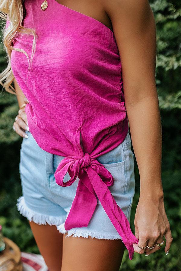 Casa On The Coast Top In Hot Pink Product Image