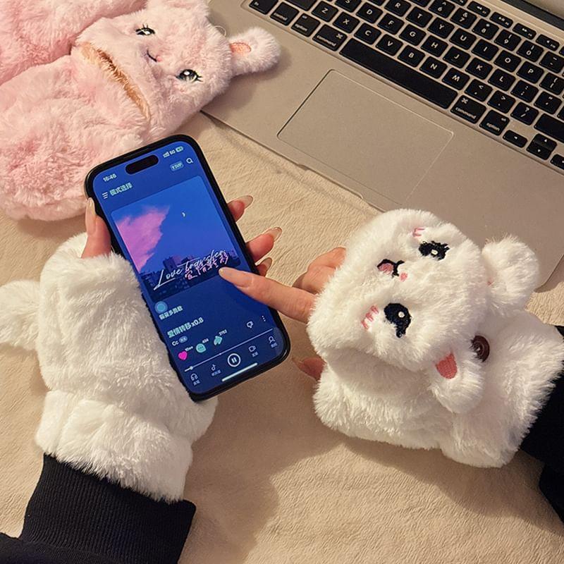 Cartoon Fluffy Mittens Product Image