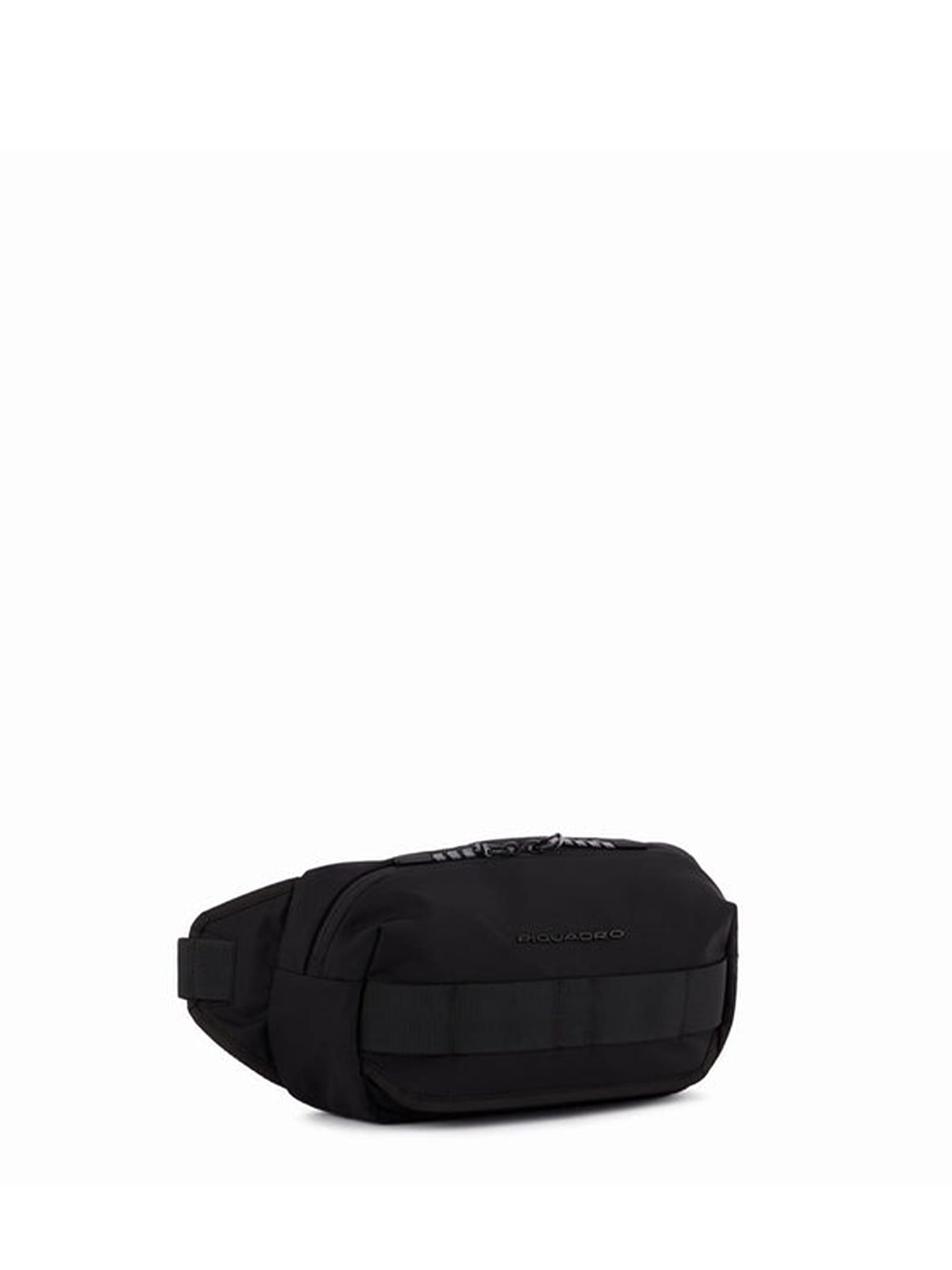 PIQUADRO Sports Bum Bag In Recycled Fabric In Nero Product Image