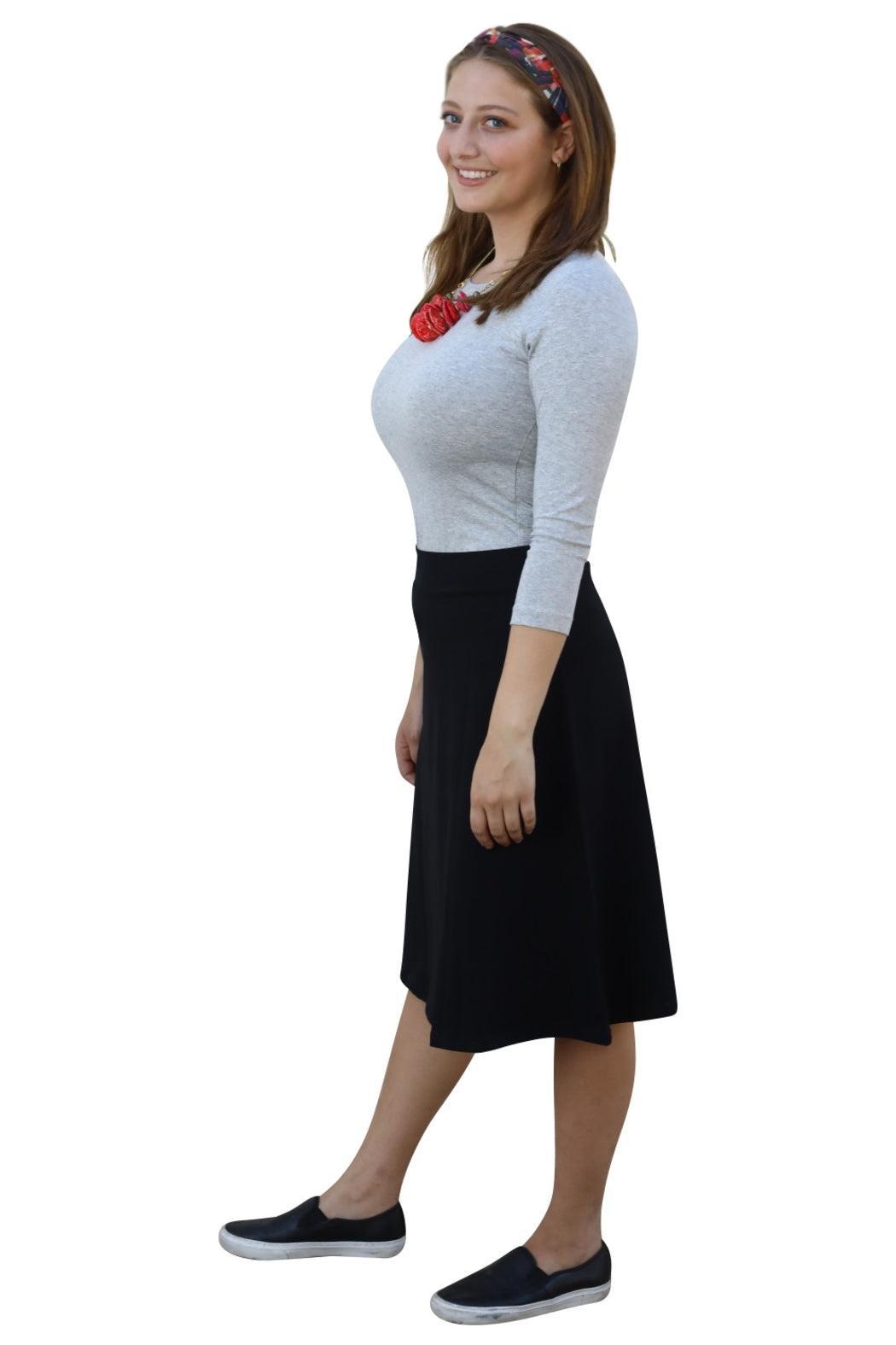 A-line Cotton Lycra Knee Length Skirt for Women Product Image