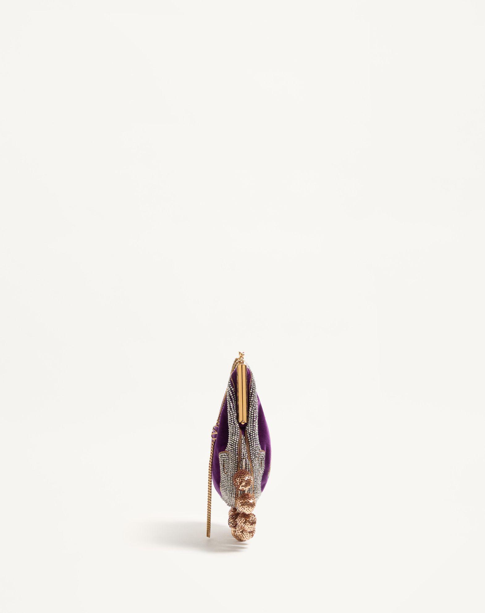 Valentino Garavani Nellcote Fairytales Velvet Clutch With Le Chien De La Maison Embroidery Product Image