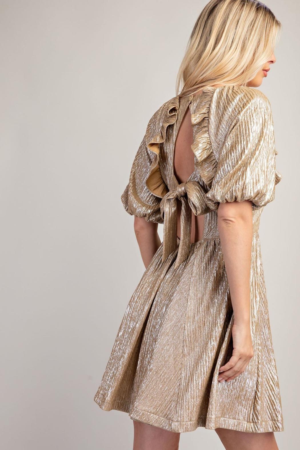 Puff Slv Lurex Dress Product Image