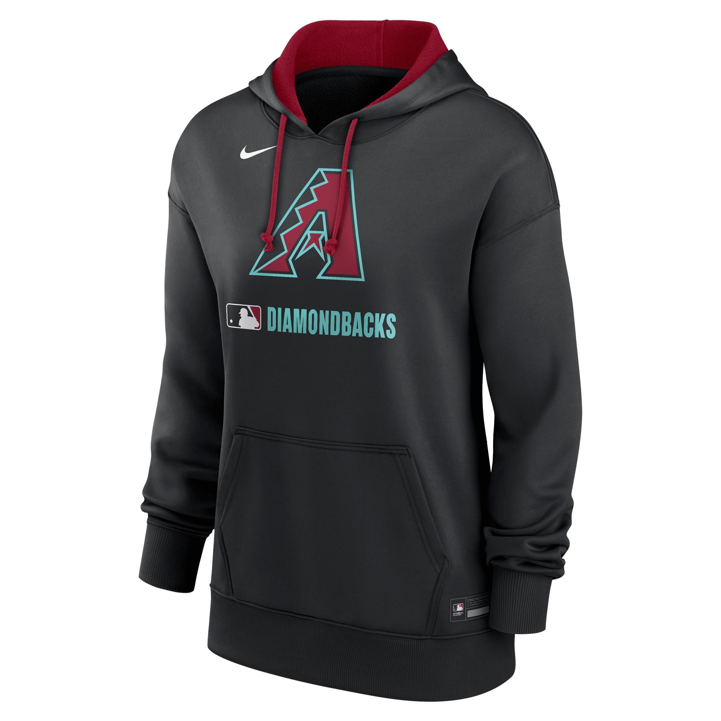 Women's Arizona Diamondbacks Authentic Collection Nike Therma MLB Pullover Hoodie Product Image