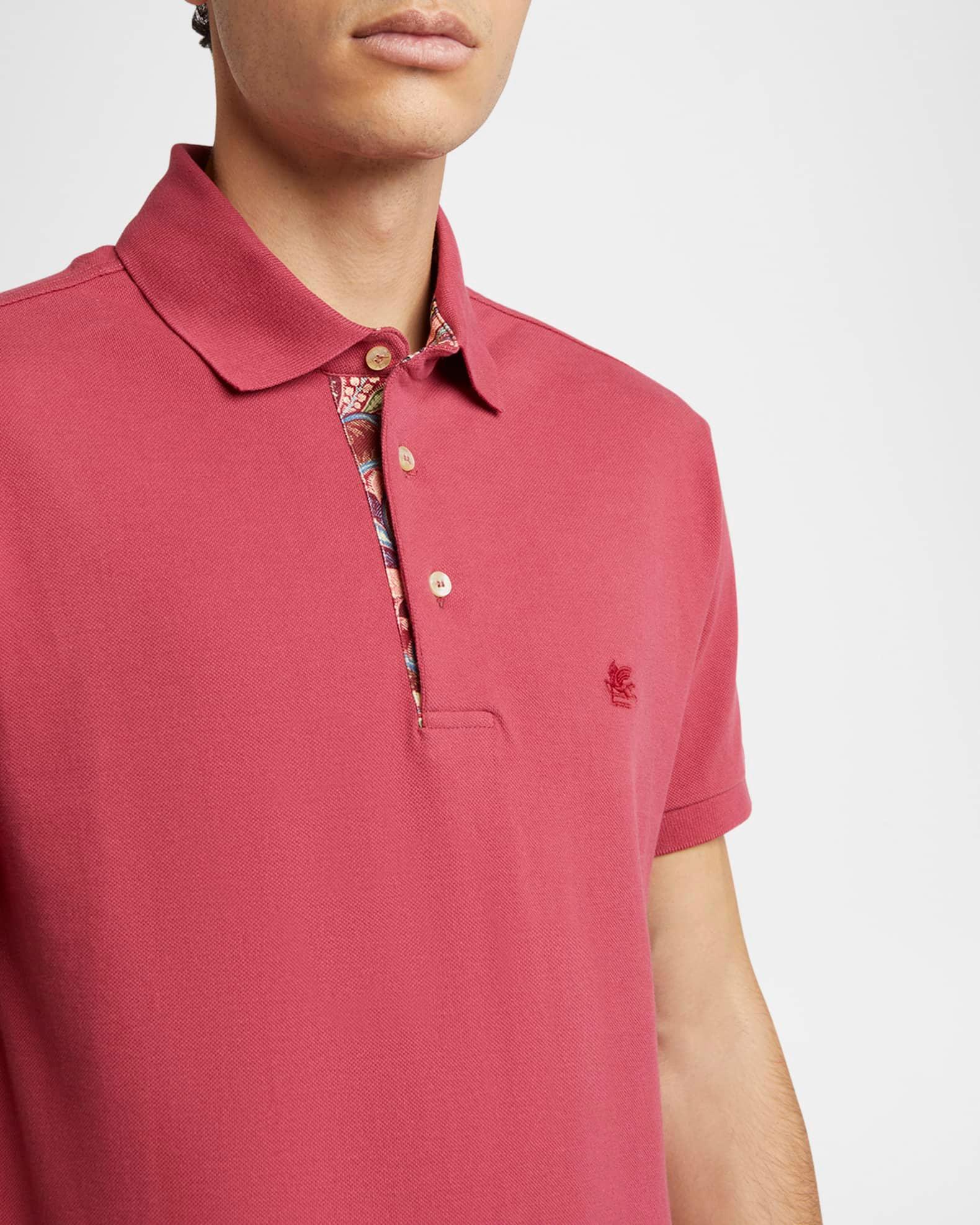Men's Cotton Logo-Embroidered Polo Shirt Product Image