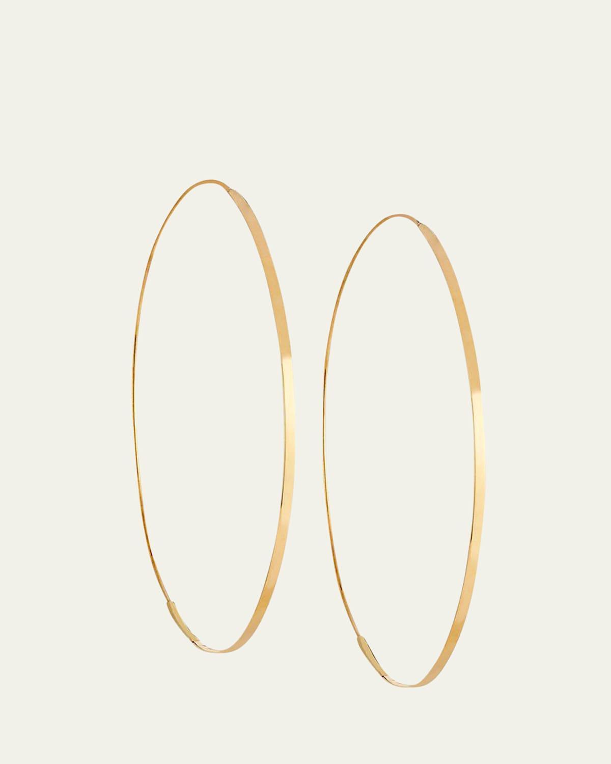 Womens Large Flat Magic 14K Yellow Gold Hoop Earrings/2.5 Product Image