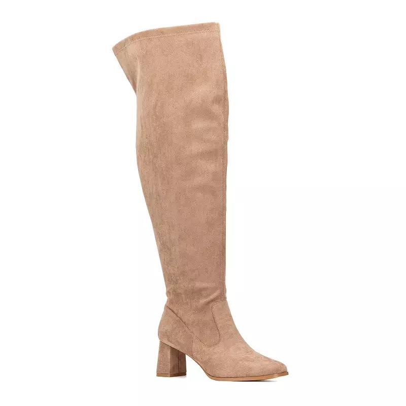 Fashion to Figure Natalia Women's Extra Wide Calf Knee-High Boots, Size: 13 Wide, Brown Product Image
