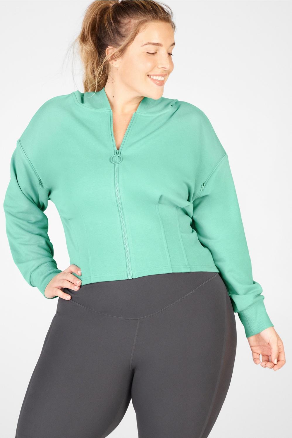 Fabletics Dakota Hoodie Womens green plus Size 4X Product Image