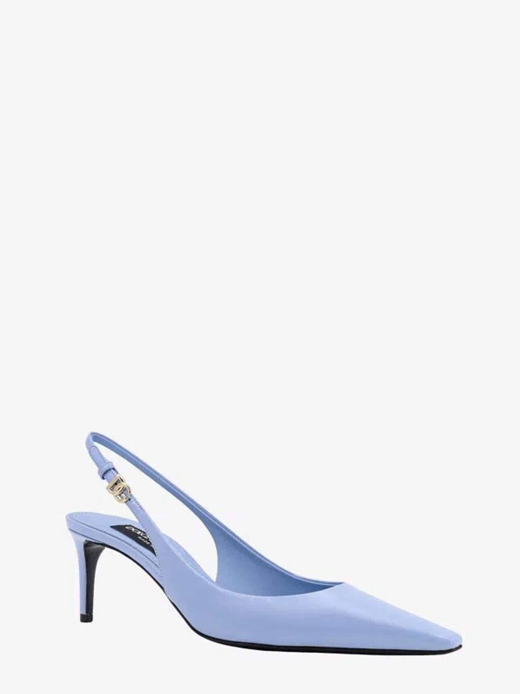 DOLCE & GABBANA 60mm Slingback Pumps In Light Blue Product Image