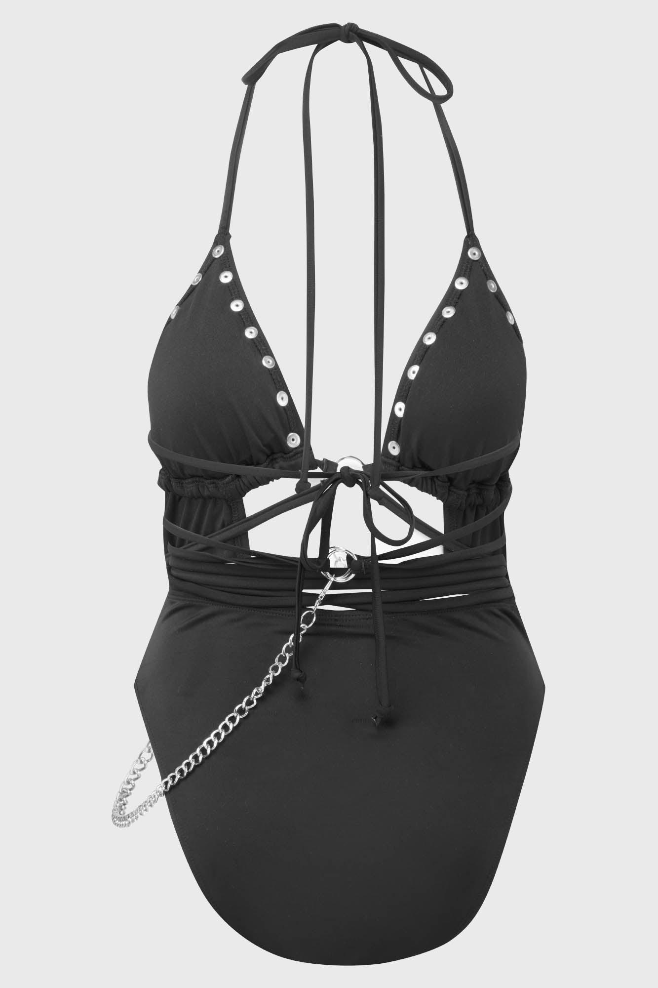 Black Hearted Swimsuit - Resurrect Female Product Image