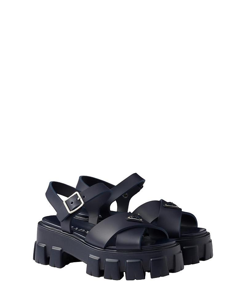 Prada Womens Monolith Rubber Sandals Product Image