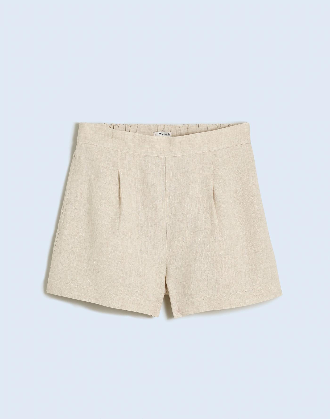 Clean Pull-On Shorts in 100% Linen Product Image