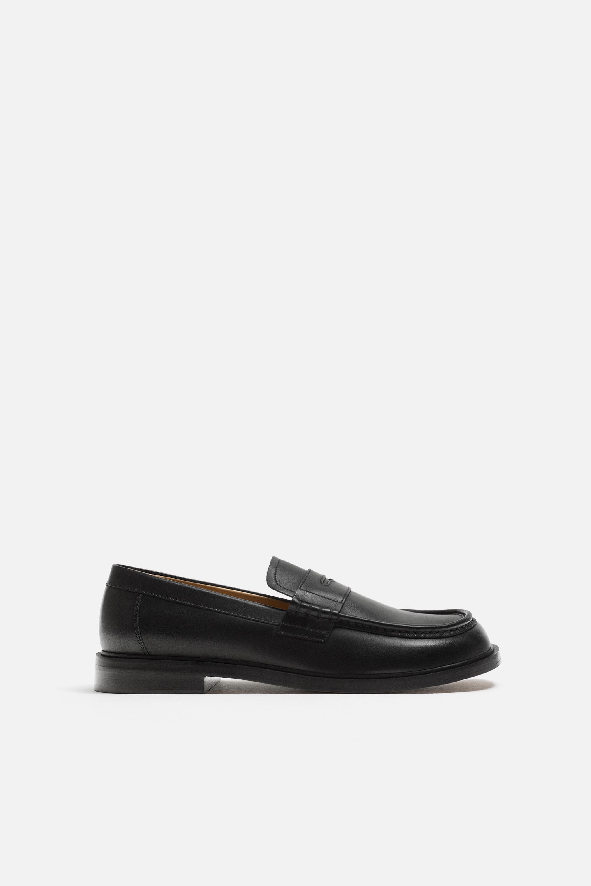 LEATHER PENNY LOAFERS Product Image