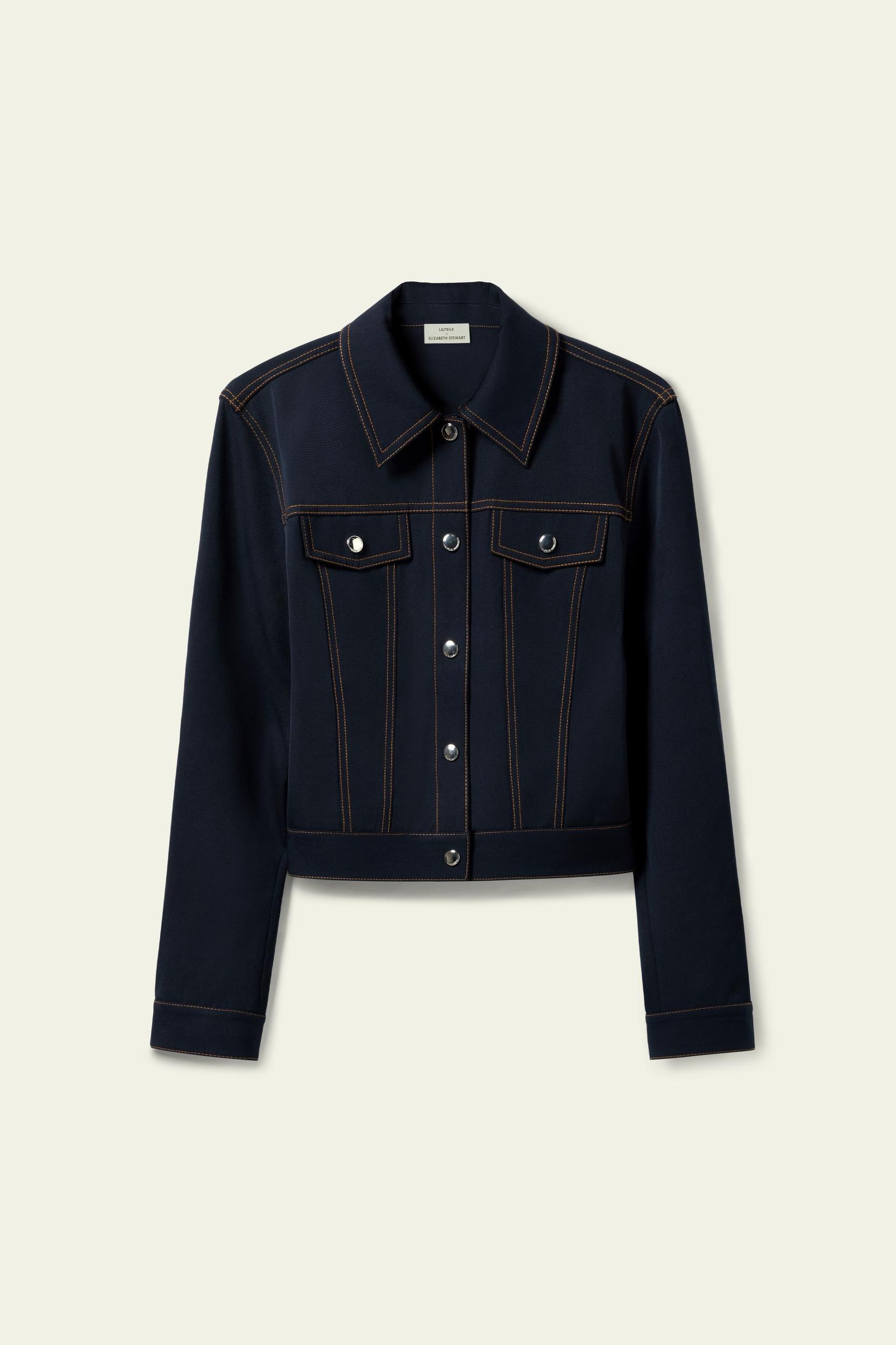 Denim-Inspired Wool Jacket Product Image