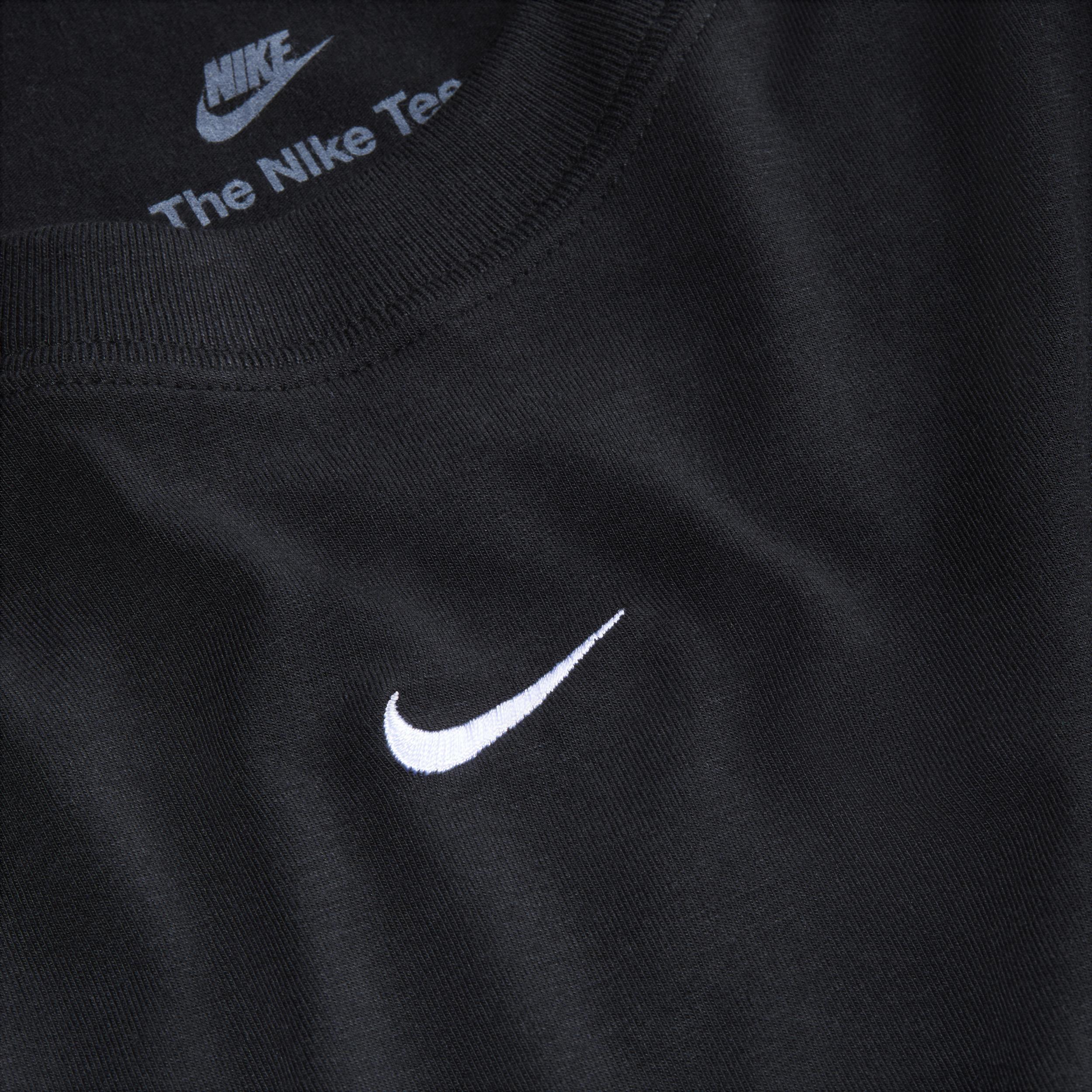 Women's Nike Sportswear Chill Swoosh Knit Tee, Size: XXL, Black Product Image
