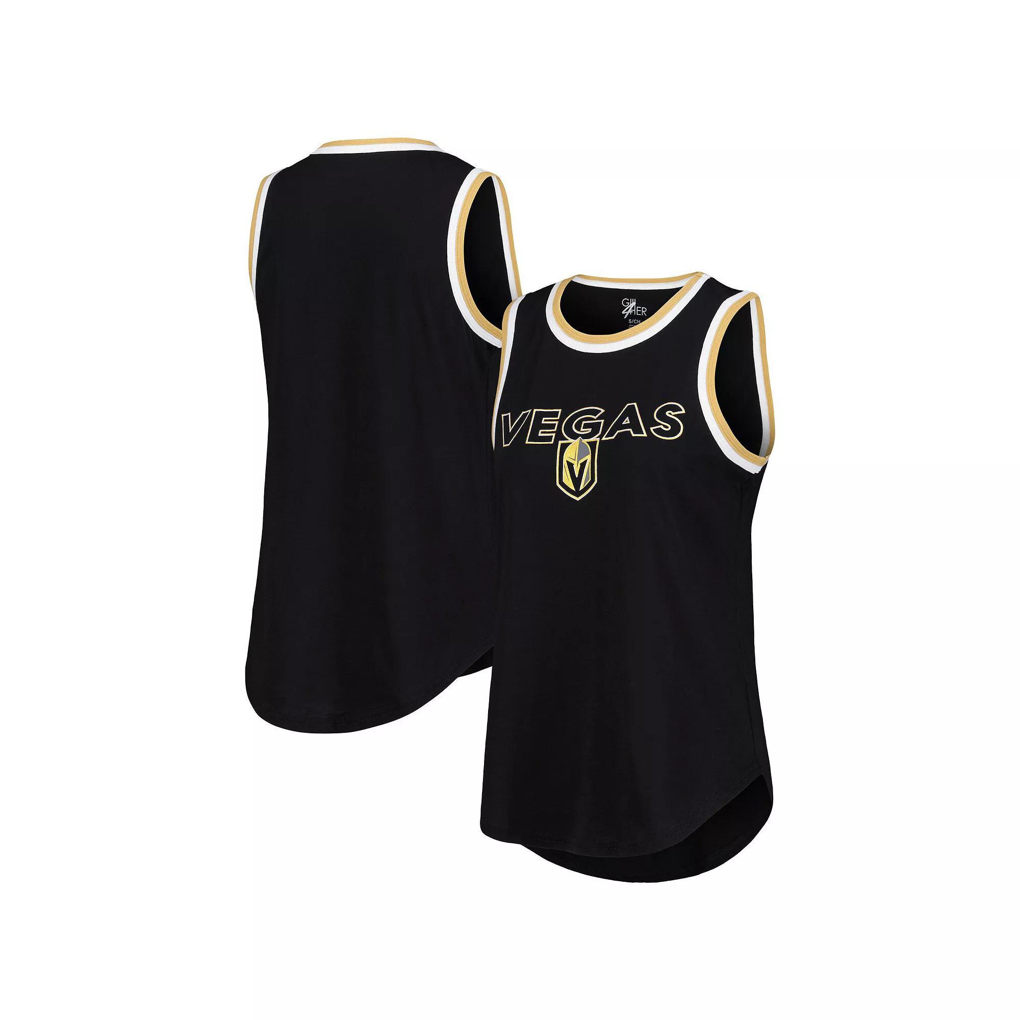 Women's G-III 4Her by Carl Banks Black Vegas Golden Knights Strategy Tank Top, Size: 2XL, Lvk Black Product Image