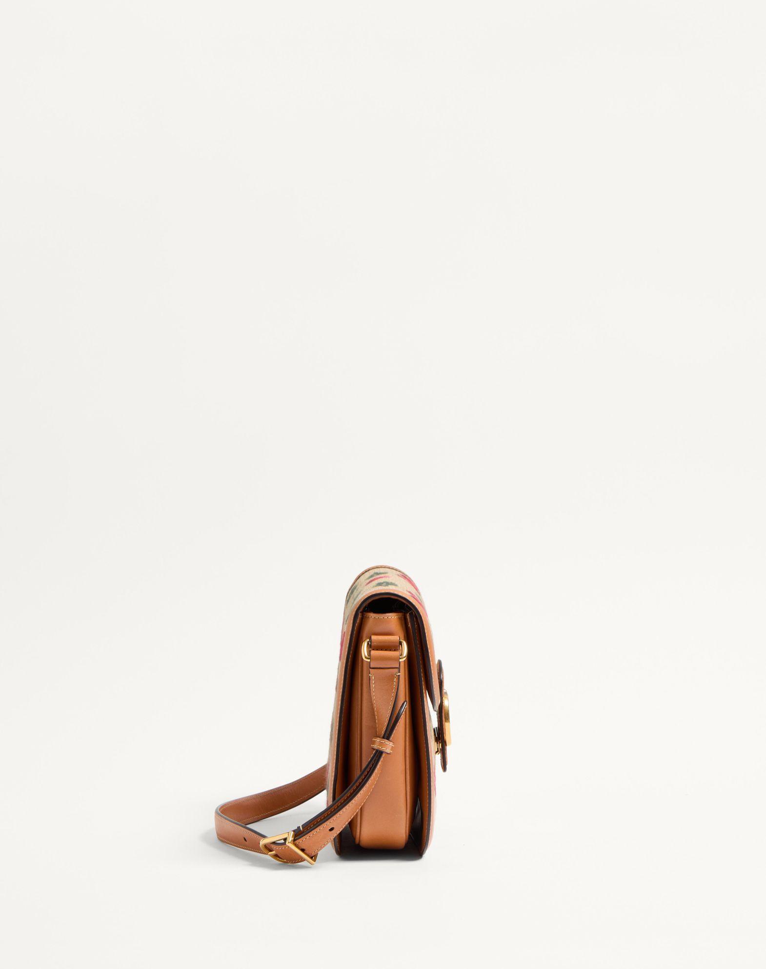 Valentino Garavani 9To5 Shoulder Bag In Jacquard Raffia With Cherryfic Motif Product Image