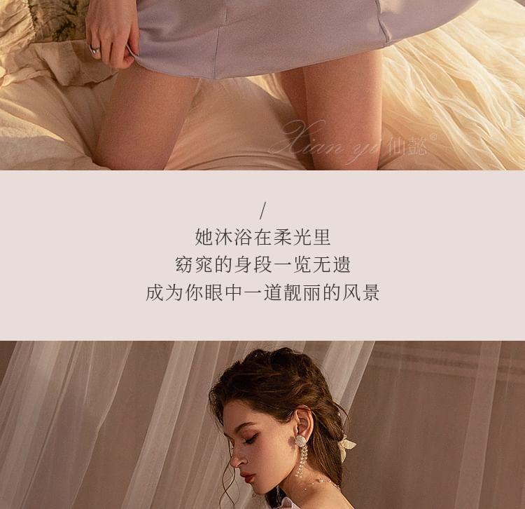 Sleeveless Plain Babydoll Set Product Image