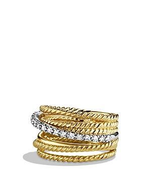 Womens Crossover Ring in 18K Yellow Gold Product Image