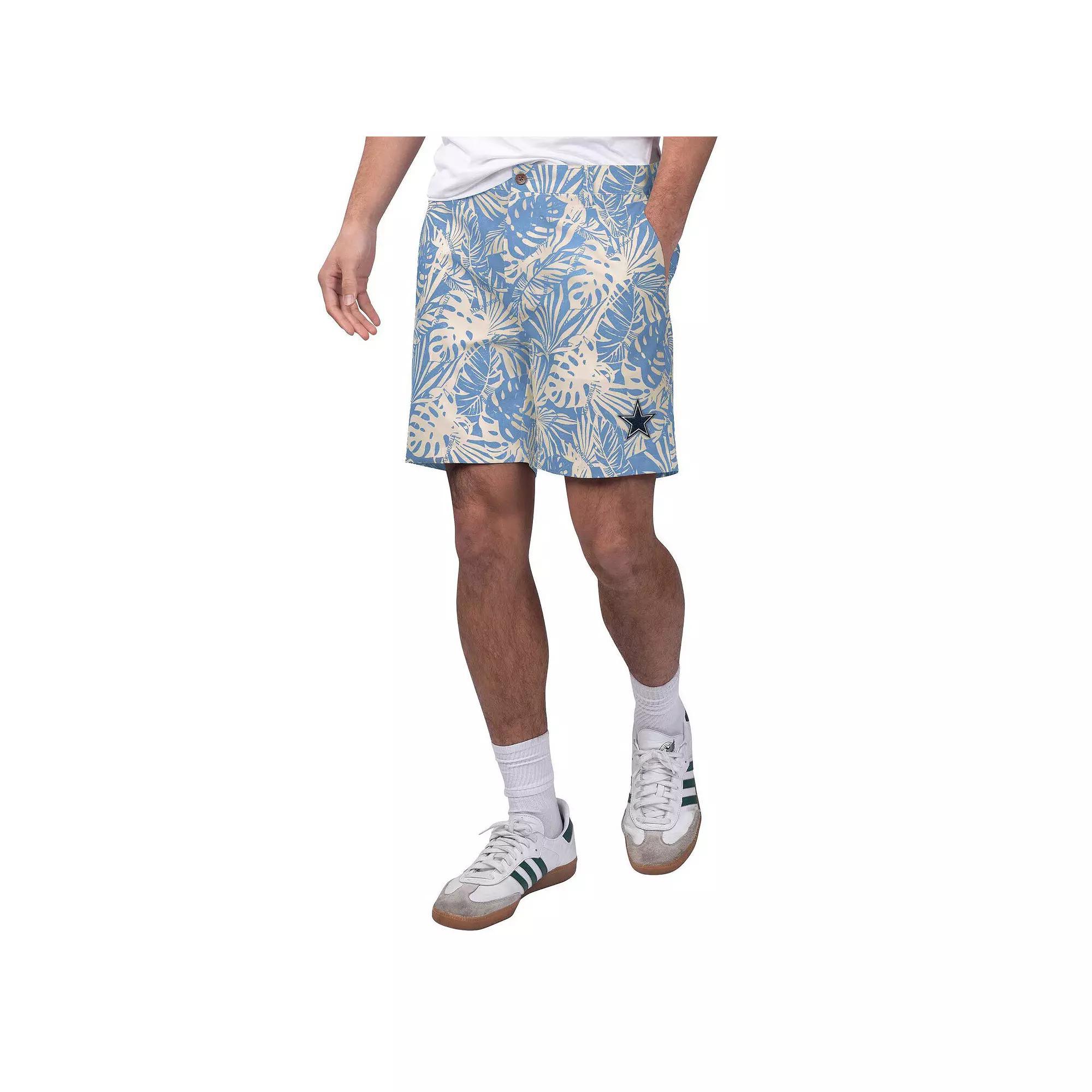Men's Margaritaville Blue Dallas Cowboys Sand Washed Monstera Party Amphib Shorts, Size: 40 Product Image
