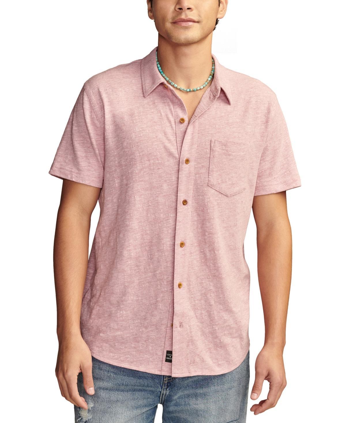 Lucky Brand Mens Linen Short Sleeve Button Down Shirt Product Image