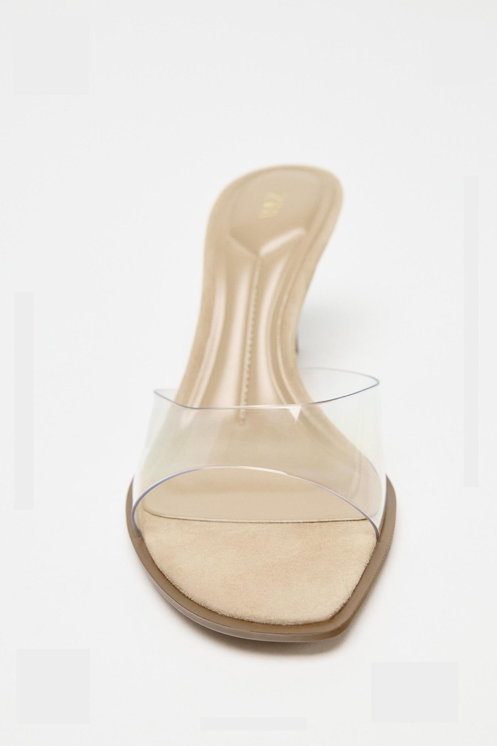 HIGH HEELED VINYL SANDALS Product Image