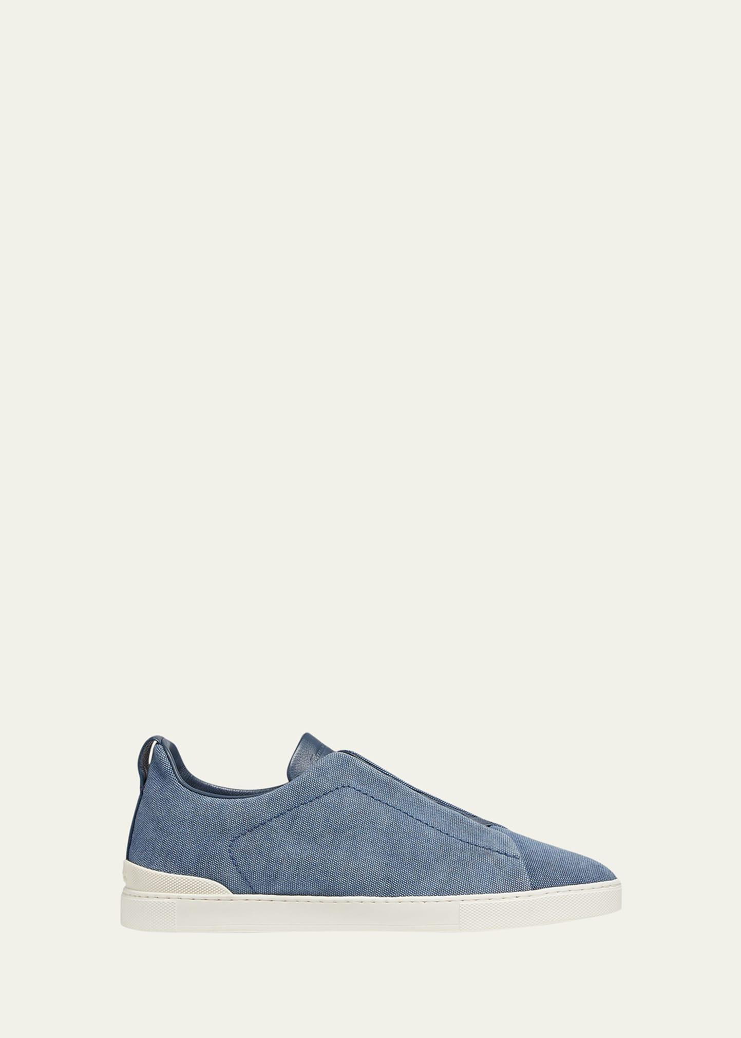 Mens Canvas Slip-On Low-Top Sneakers Product Image