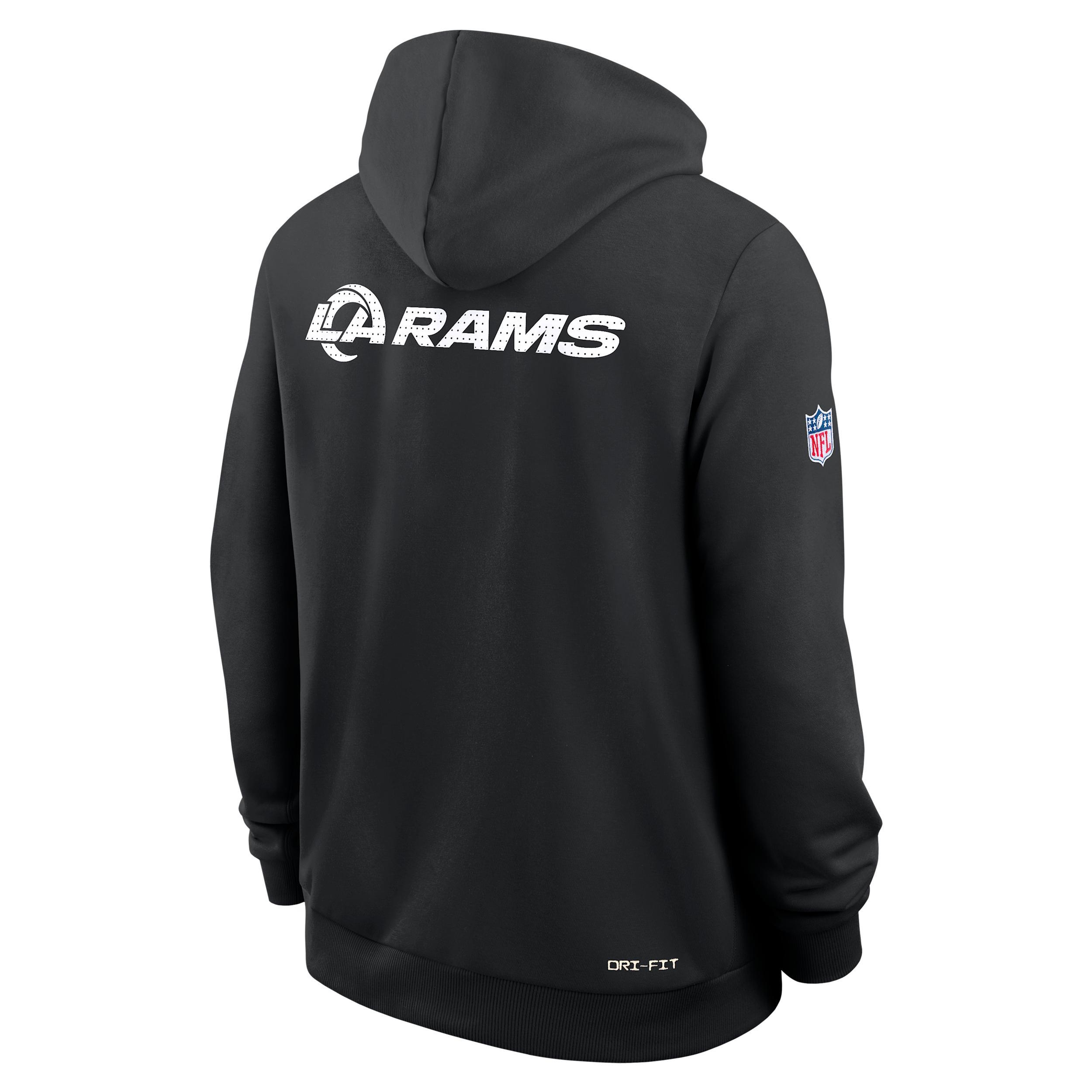 Los Angeles Rams Initial Home Sideline Men's Nike Dri-FIT NFL Pullover Hoodie Product Image
