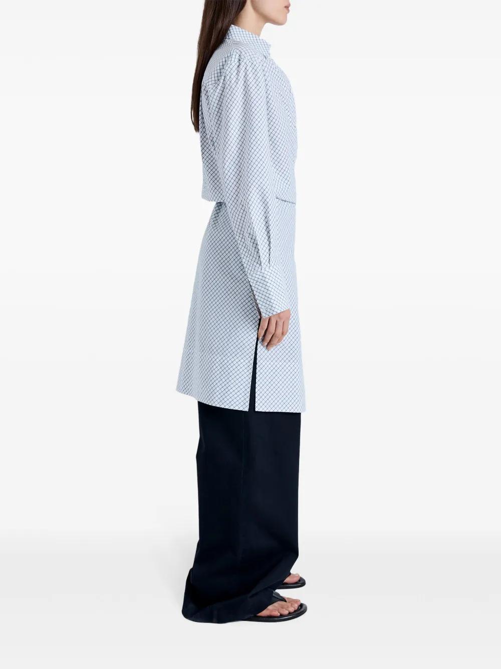Lane yarn-dyed wrap dress  Product Image