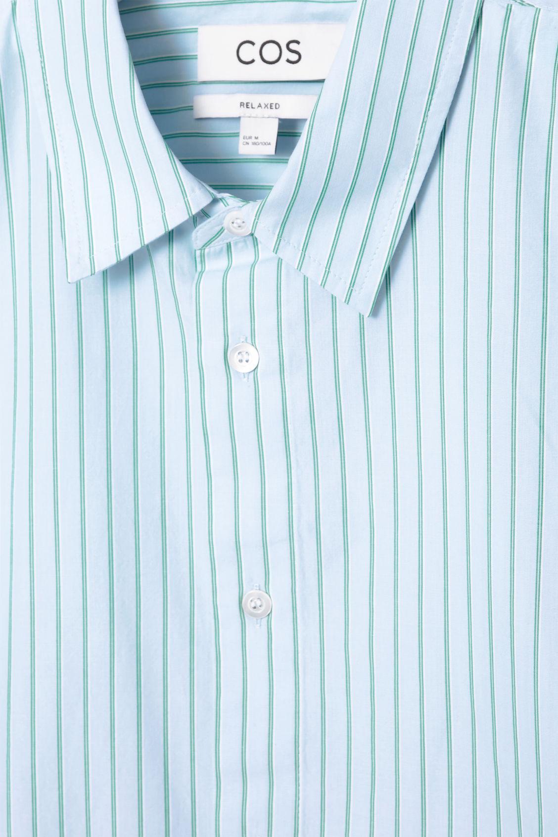 RELAXED STRIPED SHORT-SLEEVED SHIRT Product Image