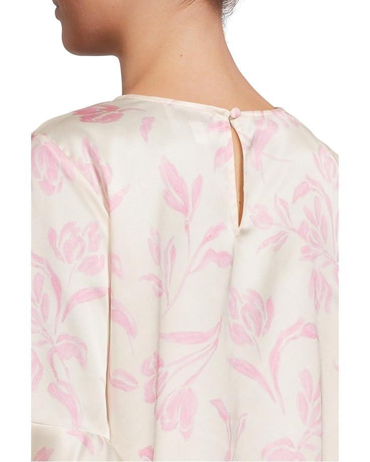 Raglan Flutter Sleeve Pleated Bow Blouse Product Image