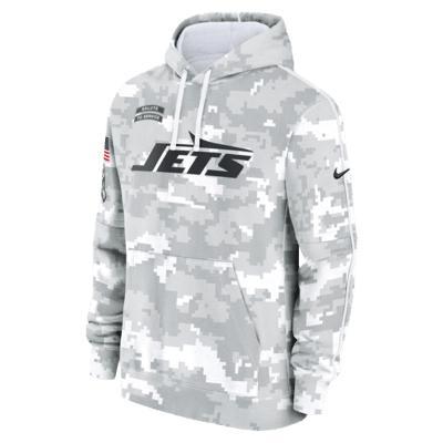 New York Jets Salute to Service Primary Edge Club Nike Mens NFL Pullover Hoodie Product Image