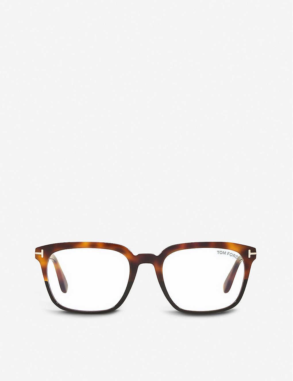 TOM FORD Ft5626-b Acetate Rectangle-frame Eyeglasses In Brown Product Image