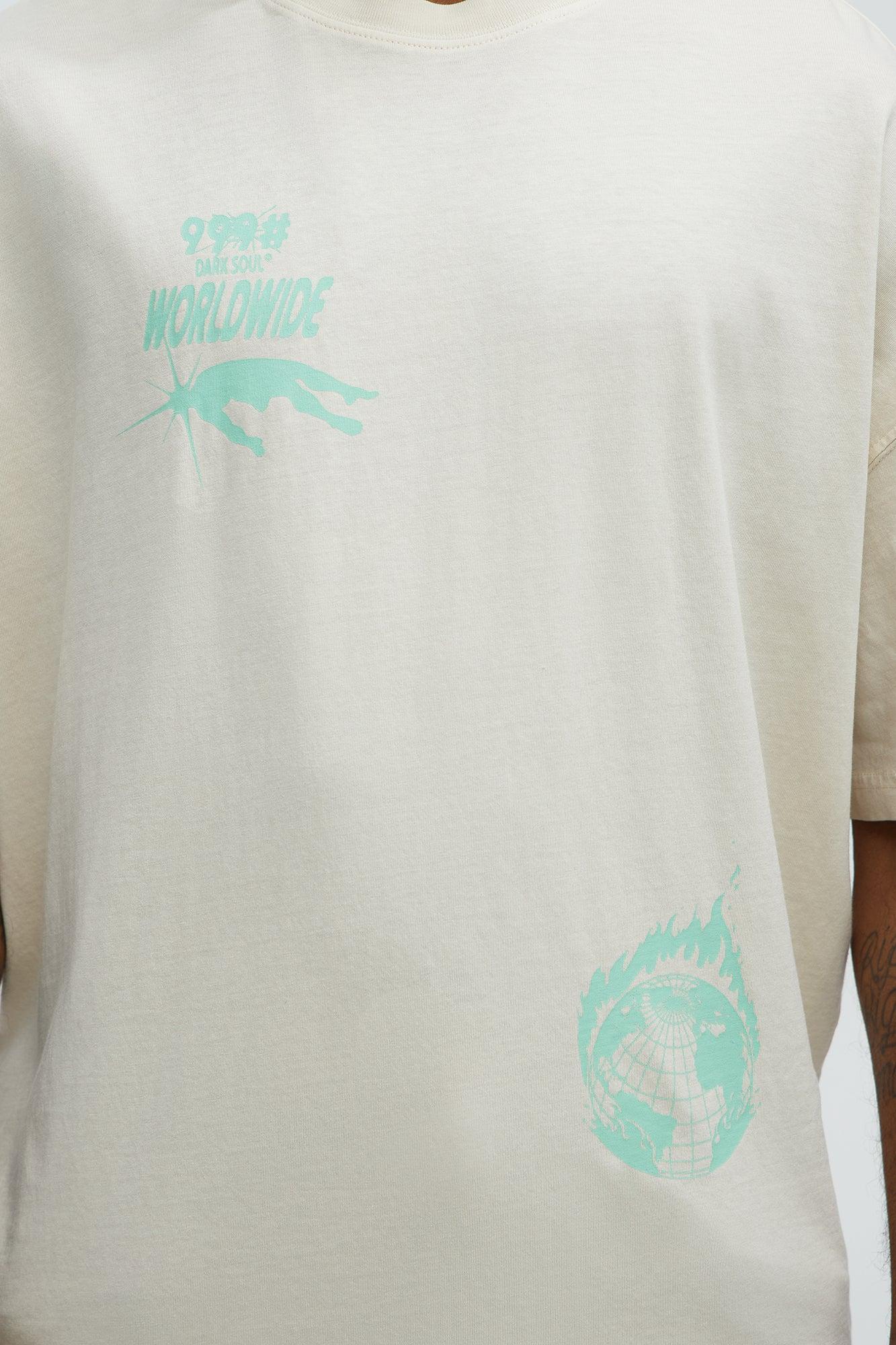 Brutalism Oversized Short Sleeve Tee - Cream Product Image