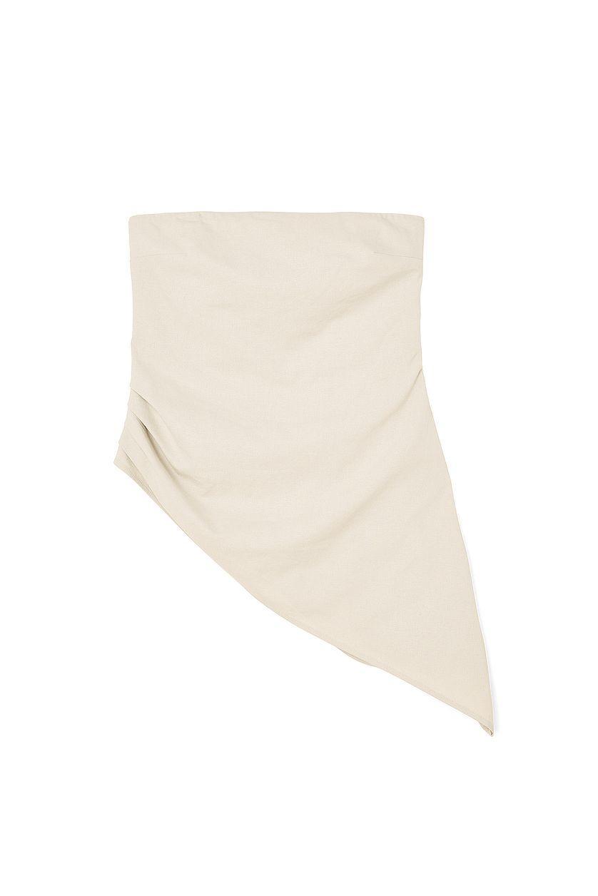 Bandeau Asymmetric Linen Blend Top Product Image